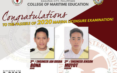 Congratulations to College of Maritime Education (Marina Licensure January 2020 Board Examination)