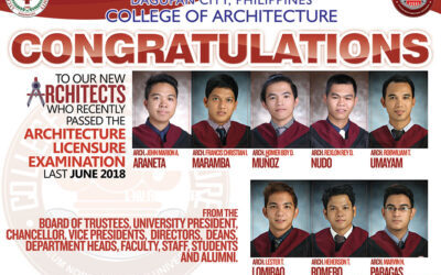 Congratulations to our New Architects (June 2018 Board Examination)