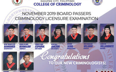 Congratulations to our New Criminologists (Nov 2019 Board Examination)