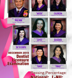 Congratulations to our New Dentists (December, 2019 Board Examination)