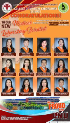 Congratulations to our New Medical Technologists (September, 2019 Board Examination)