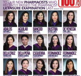 Congratulations to our New Pharmacists (August 2018 Board Examination)