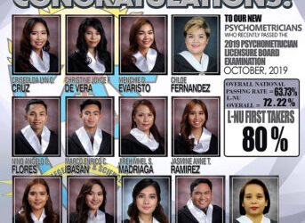 Congratulations to Our New Psychometricians (October 2019 Board Examination)