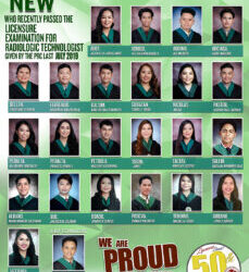 Congratulations to our New Radiologic Technologists (July, 2019 Board Examination)