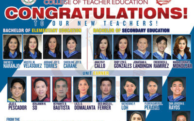 Congratulations to our New Teachers (2018 Board Examination)