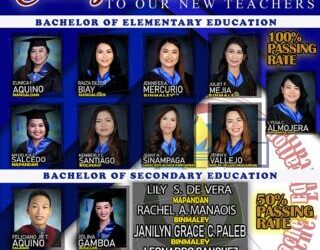 Congratulations to our New Teachers (March 2019 Board Examination)