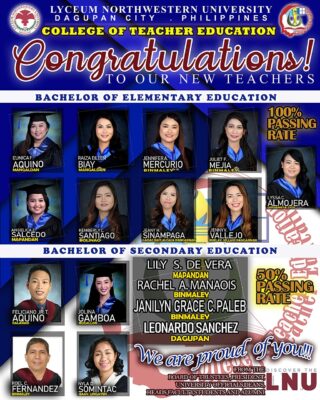 Congratulations to our New Teachers (March 2019 Board Examination)