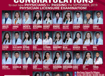 Congratulations to our Physicians (September 2019 Board Examination)