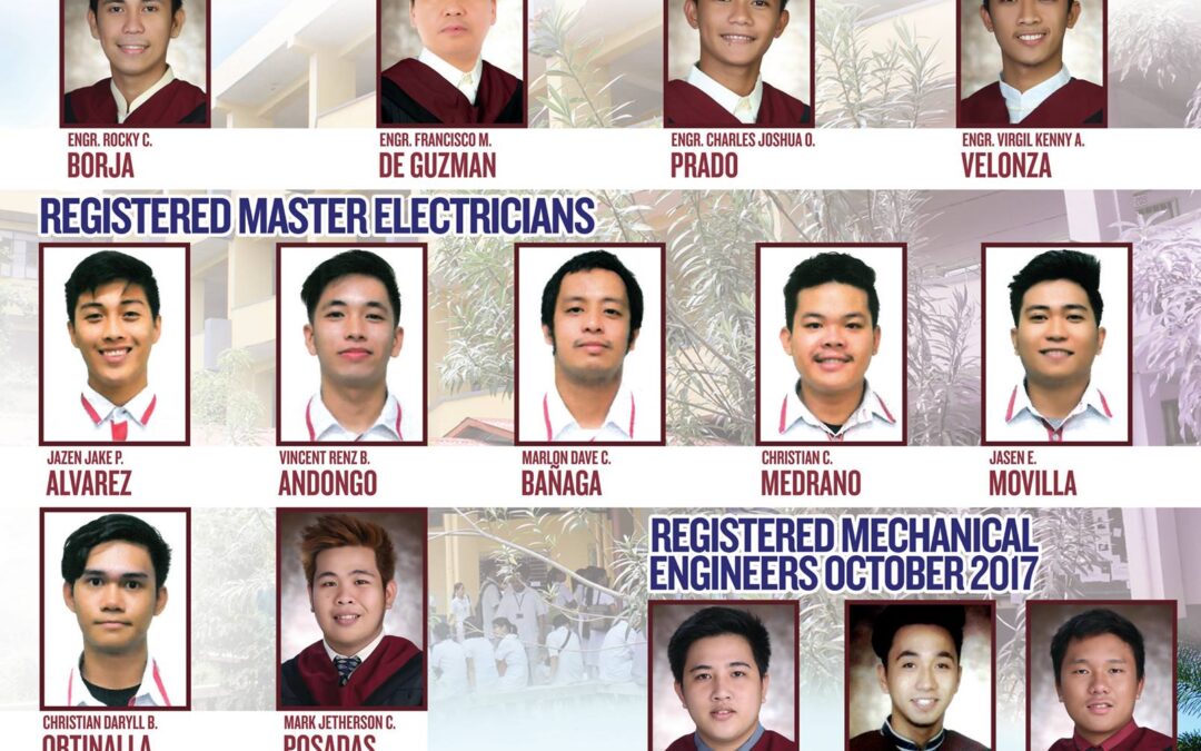 Congratulations to our Engineers (September 2017 Board Examination)