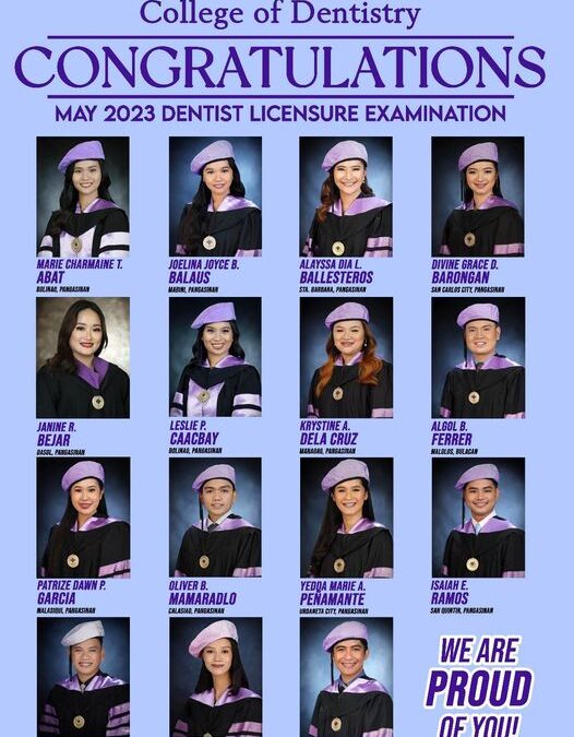 Congratulations to our New Dentists 2023