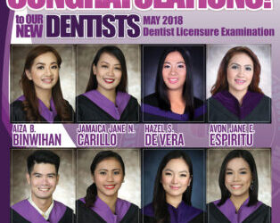 Congratulations to our New Dentists (May 2018 Board Examination)