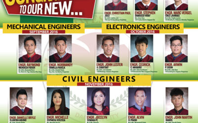 Congratulations to our New Engineers (2016 Board Examination Passers)