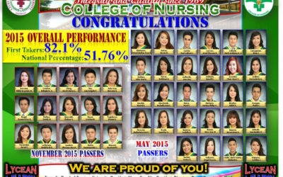 Congratulations to our New Nurses (May and November 2015 Board Examination)