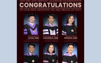 Congratulations to our new dentists for passing the January 2024 licensure exam.