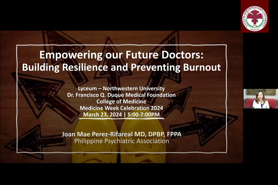 College of Medicine webinar II – Empowering our Future Doctors Building Resilience and Preventing Burnout