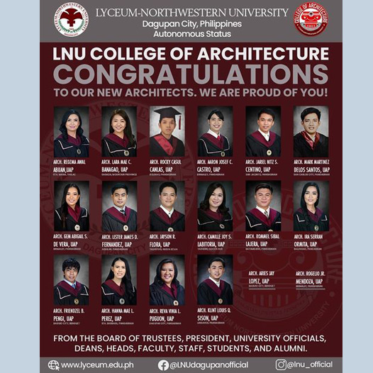 Congratulations to our graduates on passing 2024 Licensure Examination for Architects! Great job, Architects!