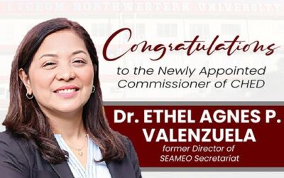 Congratulations to the Newly Appointed Commissioner of CHED, Dr. Ethel Agnes Pascua Valenzuela, former Director of SEAMEO Secretariat!
