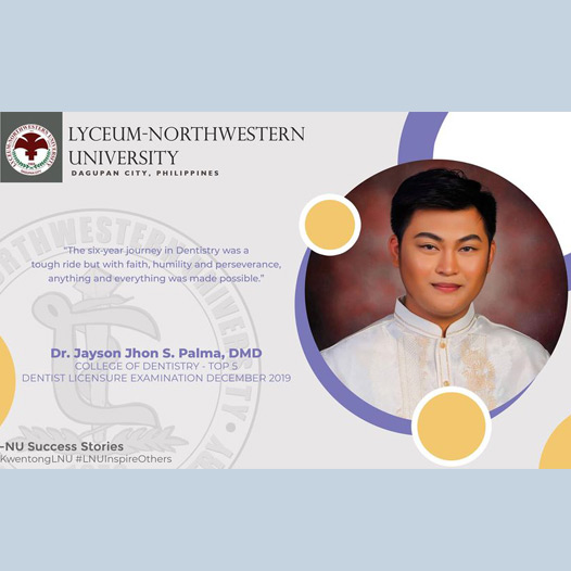 Dr. Jayson Jhon S. Palma, DMD, College of Dentistry – Top 5