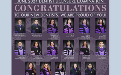 Congratulations to all passers of the June 2024 Dentist Licensure Exam!