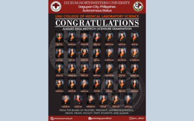 Congratulations to our newly Registered Medical Technologists!