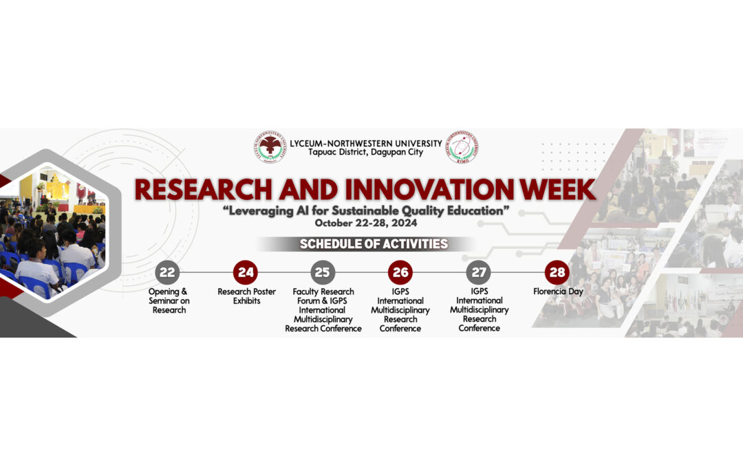 Upcoming Research and Innovation Week (October 22-28, 2024)