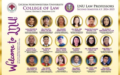 WELCOME to the 2nd Semester AY 2025-2025! Come and meet our distinguished Law Faculty this semester