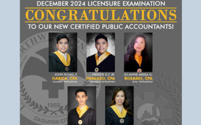 Congratulations to all the passers of the December 2024 Certified Public Accountants Licensure Exam!