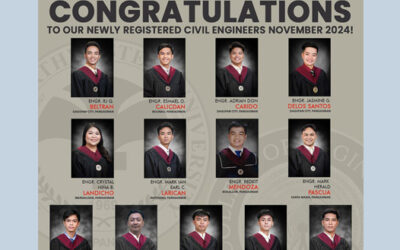 Congratulations to all the passers of the November 2024 Civil Engineers Licensure Exam!