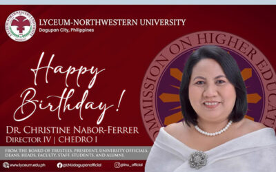 Happy Birthday, Dr. Christine Nabor Ferrer, Director IV of the Commission on Higher Education.