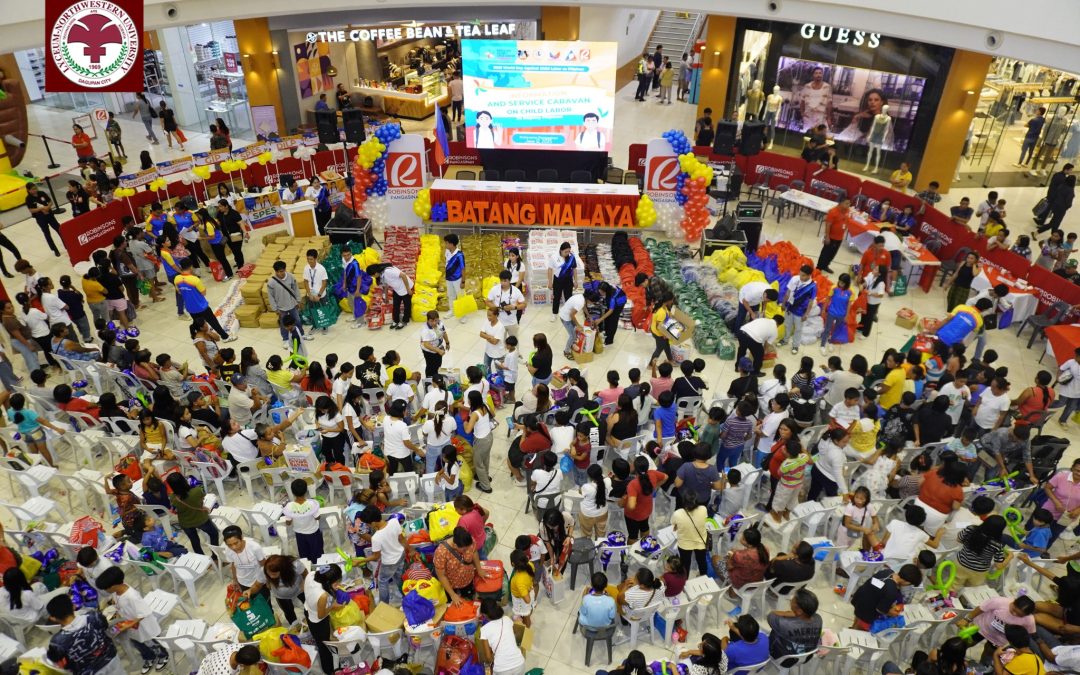 Join us in celebrating the spirit of giving as Lyceum-Northwestern University donated goods to children and parents at the Robinsons Place Pangasinan event for the 2025 World Day Against Child Labor.