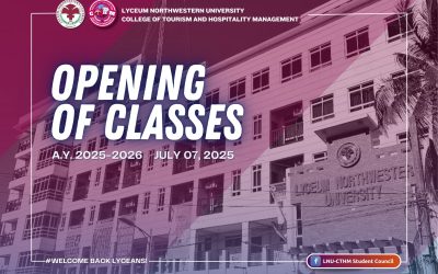The College of Tourism and Hospitality Management at Lyceum-Northwestern University proudly opens its doors to a new academic year.