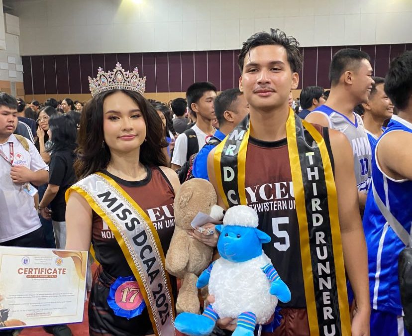 Congratulations! Ms. Carlisle Jimenez, crowned as Ms. DCAA 2025–2026, and Mr. Luis Fernandez III awarded as Mr. DCAA Third Runner-Up!