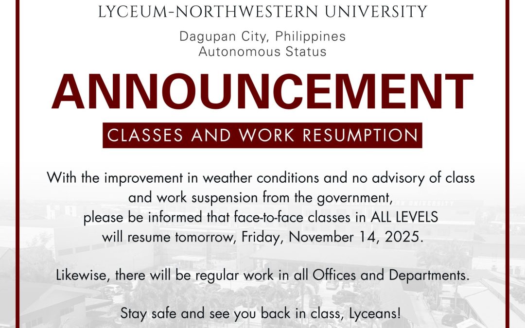 ANNOUNCEMENT | November 14, 2025.