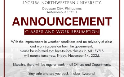 ANNOUNCEMENT | November 14, 2025.