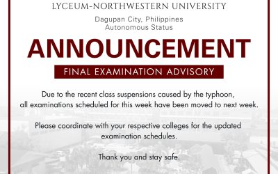 ANNOUNCEMENT | Final Examination Advisory