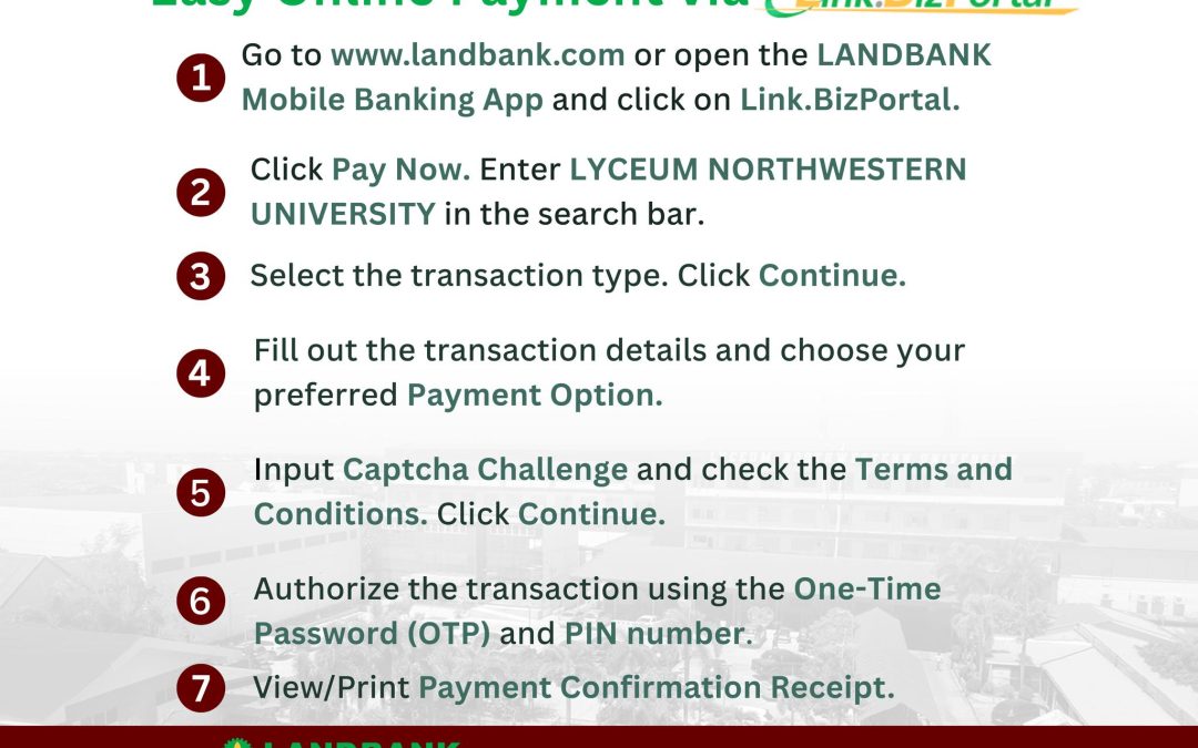 Easy Online Payment via Landbank Link.Biz Portal