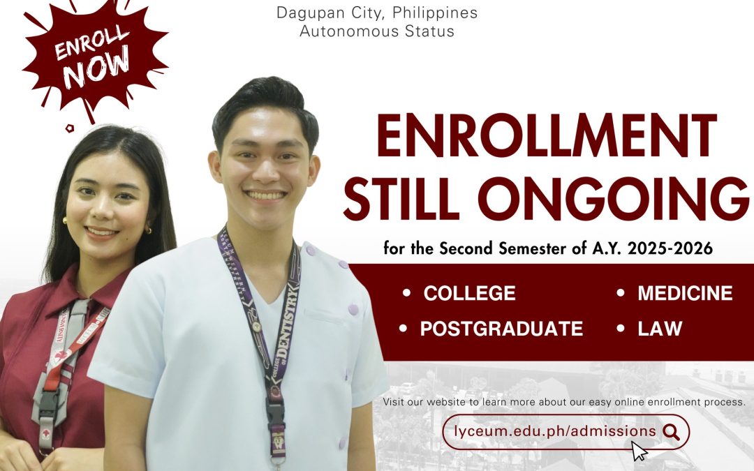 Enrollment Still Ongoing at Lyceum-Northwestern University!