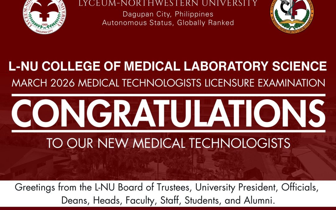 Congratulations to our New Medical Technologists!