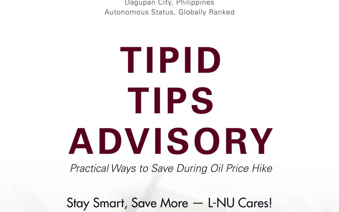 L-NU Tipid Tips Advisory