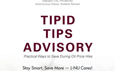 L-NU Tipid Tips Advisory