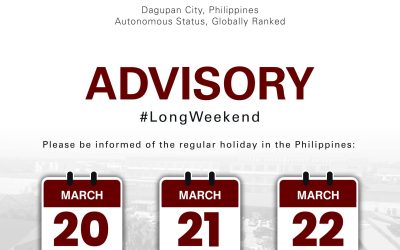 Holiday Advisory | March 20, 2026