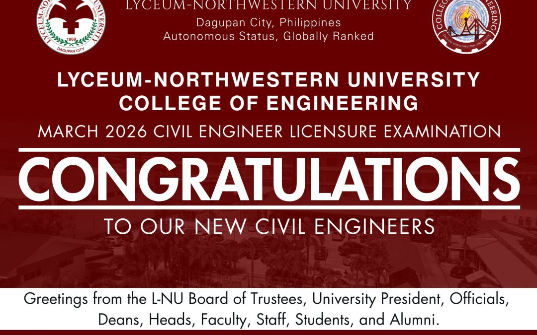 CONGRATULATIONS TO OUR NEW CIVIL ENGINEERS!