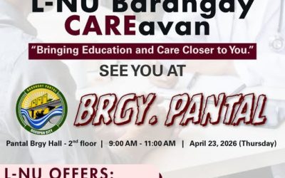 L-NU Barangay CAREavan“ Bringing Education and Care Closer to You.