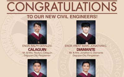CONGRATULATIONS TO OUR NEW CIVIL ENGINEERS!