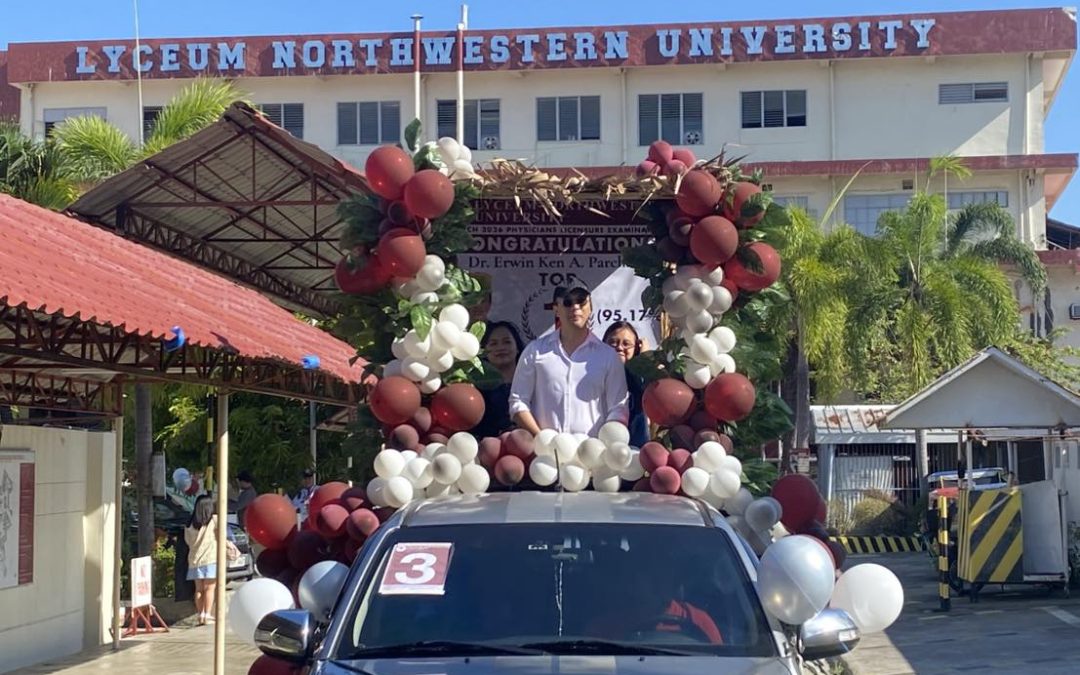 Lyceum-Northwestern University Dr. Francisco Q. Duque College of Medicine Holds Motorcade and Thanksgiving Celebration for March 2026 PLE Passers, Honors Top 1 Erwin Ken A. Parchaso