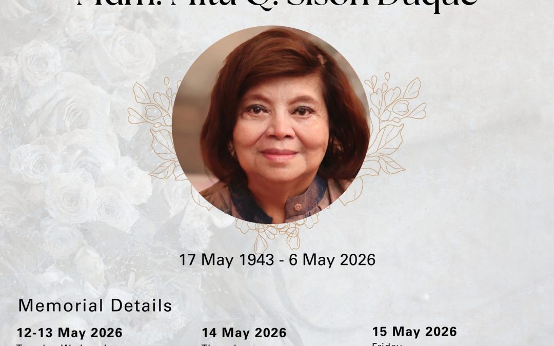 In Loving Memory of Mdm. Mita Q. Sison Duque