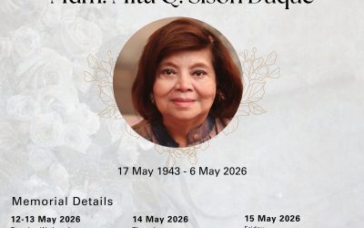 In Loving Memory of Mdm. Mita Q. Sison Duque