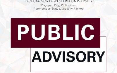 PUBLIC ADVISORY | L-NU 55th Commencement Exercises
