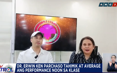 The “name withheld” topnotcher of Physician Licensure Exam has a name. He is Dr. Erwin Ken Parchaso who returned to his alma mater carrying victory after three years.