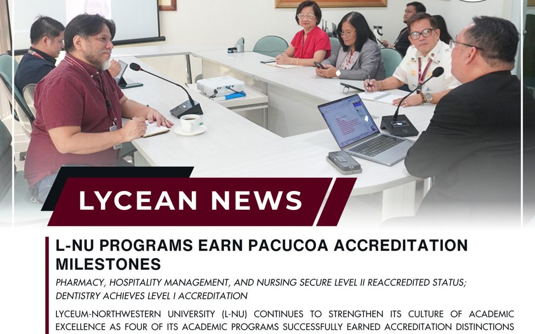 LYCEAN NEWS | L-NU Programs Earn PACUCOA Accreditation Milestones
